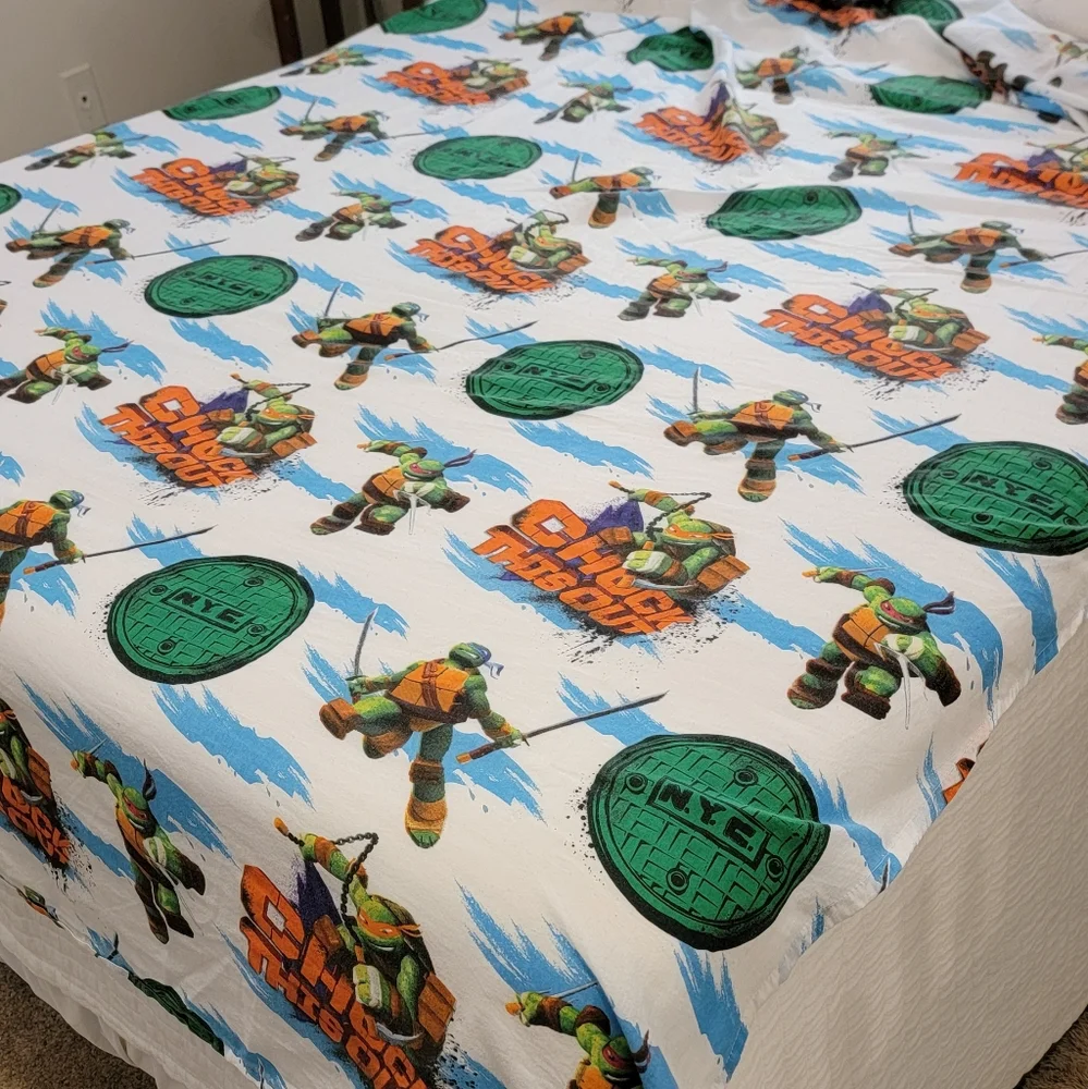 Nickelodeon Teenage Mutant Ninja Turtles Twin Flat Sheet 2013